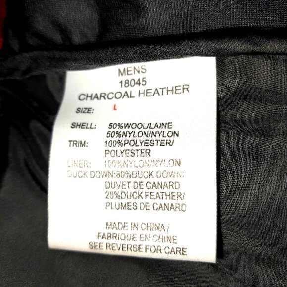 Woolrich Mens Size Large Wool Outdoor Puffer Vest Jacket Black Red Plaid Winter - Picture 9 of 9